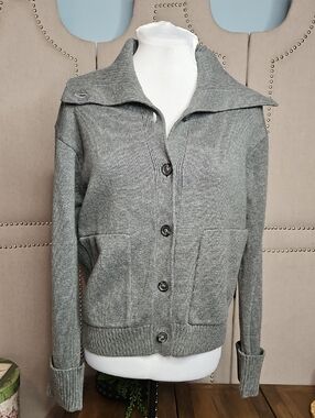 Banana Republic Factory Button Front Cardigan Gray